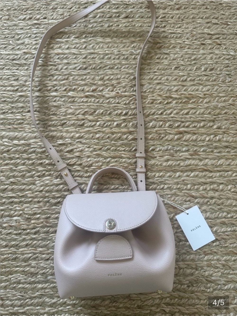 Polène Small Top-Handle Bag in Light Beige - Picture 10 of 14